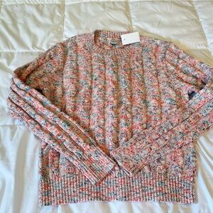 Multicolor Cable Knit Sweater
